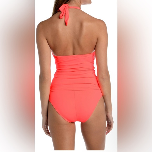 La blanca Vibrant Coral One-Piece Swimsuit beach resort vacation summer size 8 - Picture 5 of 16